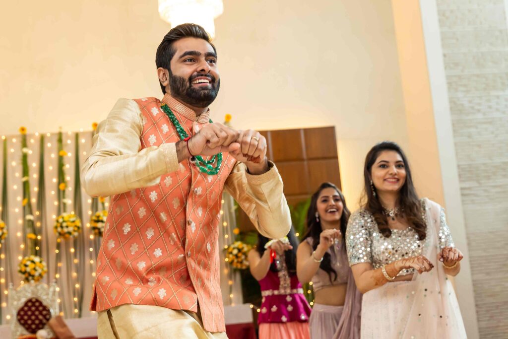 Bridegroom doing the Wedding Dance